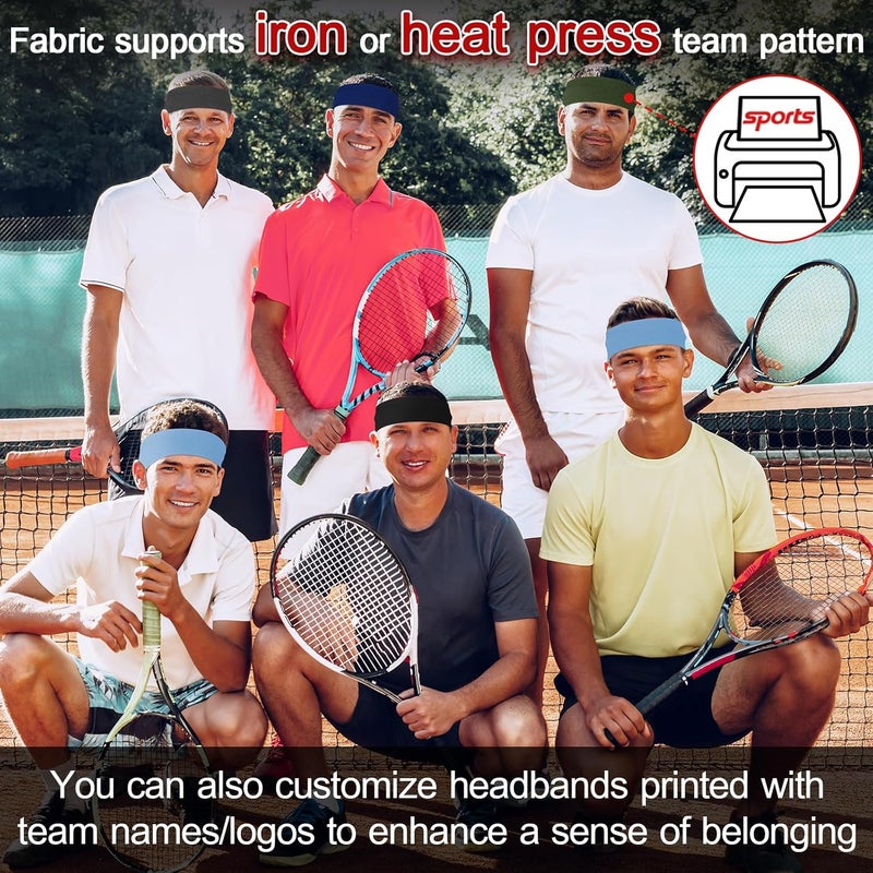 DiyJibb 10 PCS Headbands for Women - Fashion Non Slip Cotton Headbands for Women and Men Perfect for Sports and Outdoor Activities in Summer,Including Running, Yoga, Cycling, Gym Workouts - Image 3